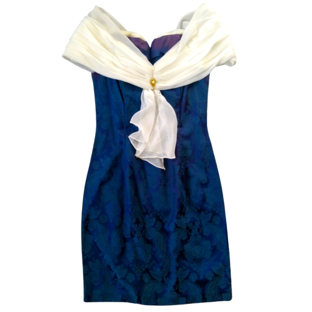 Scott McClintock Blue Purple Vintage Cocktail Dress